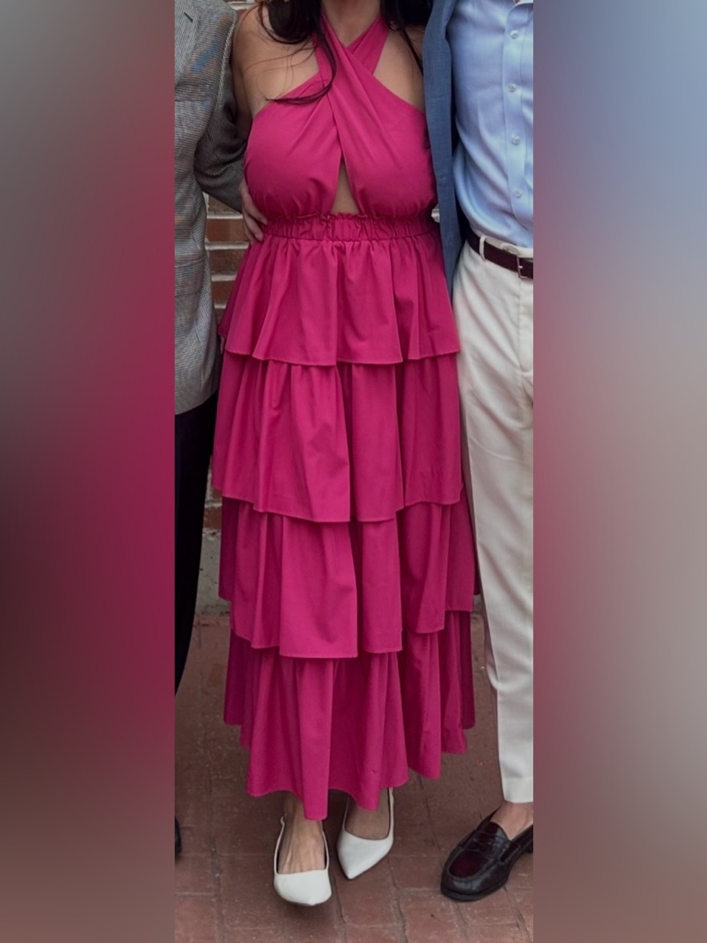 Endless Rose Fuchsia Tiered Ruffle Dress